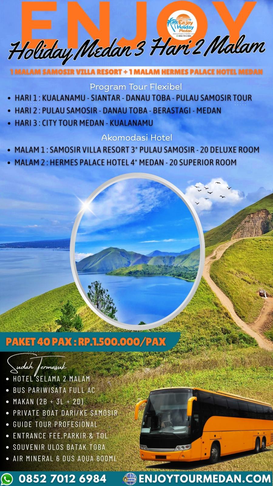 3D2N Cuti Bajet Medan Lake Toba Berastagi Highland