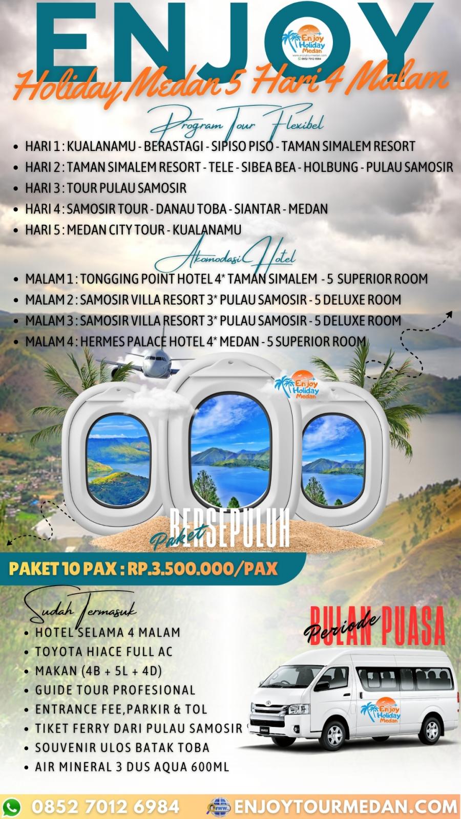 Paket Tour Danau Toba 5 Hari 4 Malam