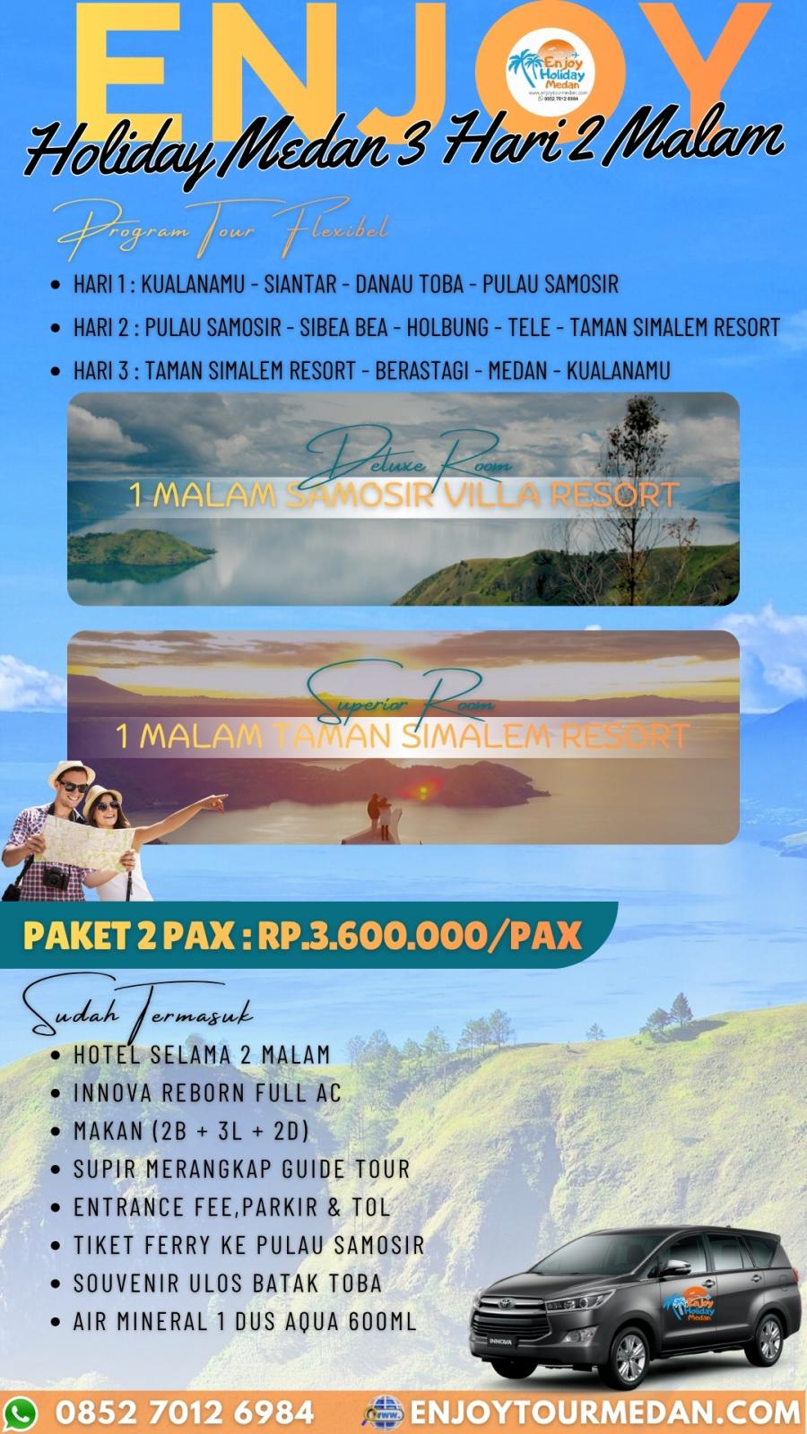 Paket Tour Medan Berastagi Danau Toba