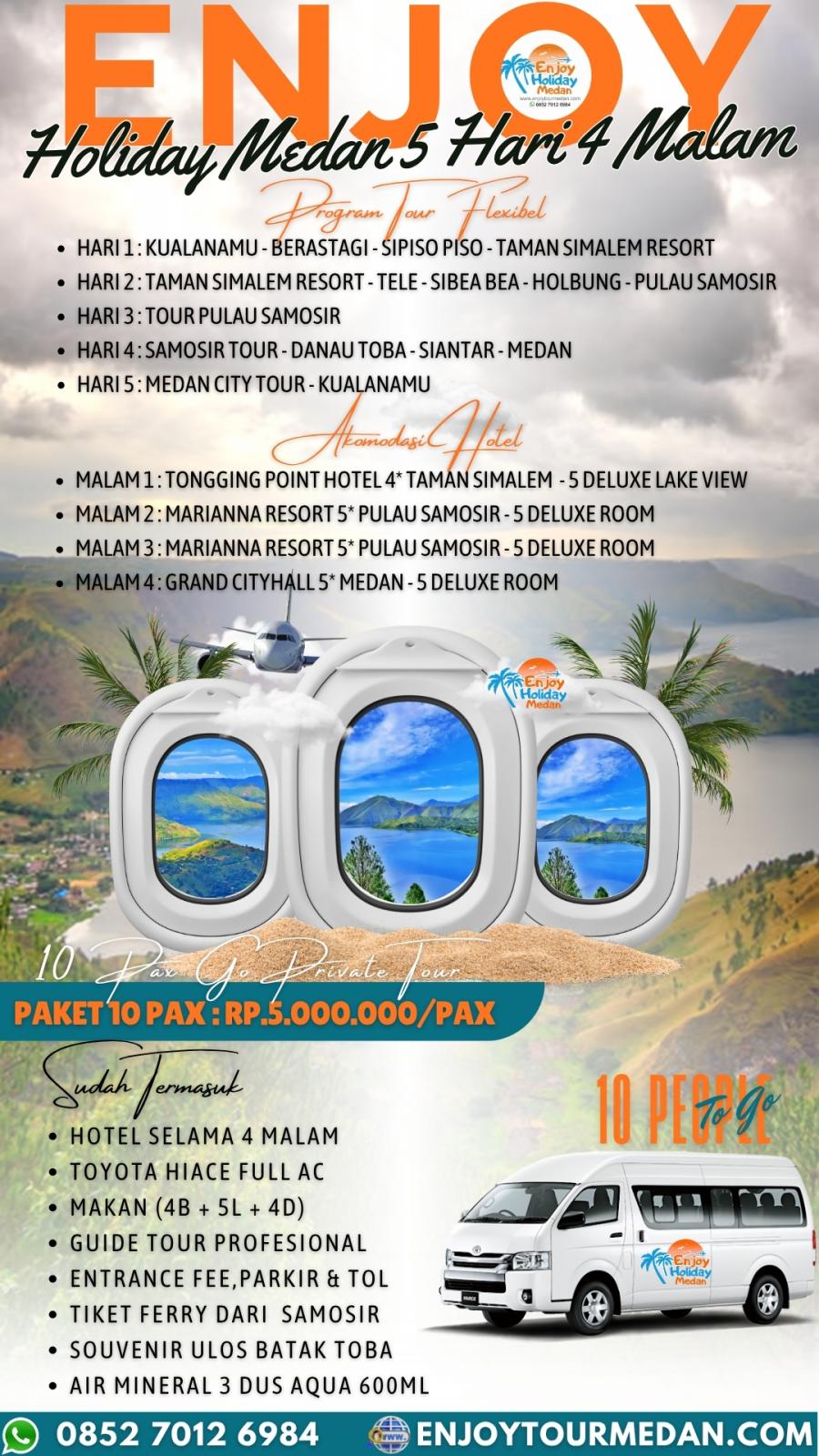 Paket Wisata Danau Toba 5 Hari 4 Malam