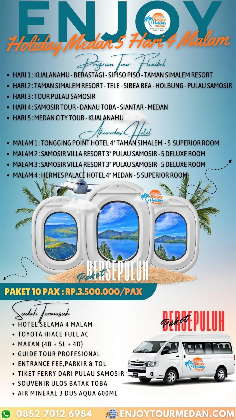 Paket Wisata Medan Danau Toba Terbaik 5D4N