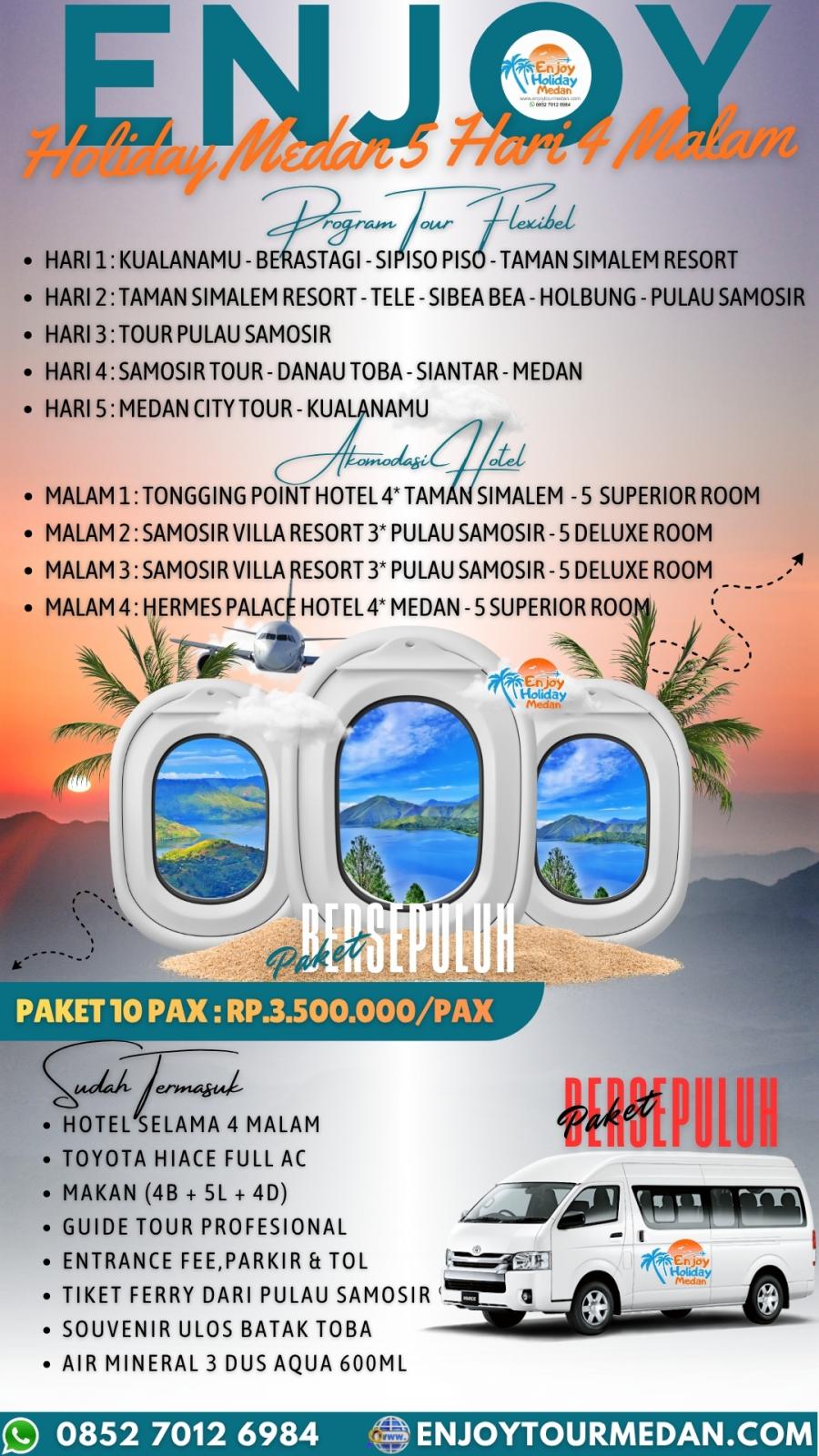 ​Paket Wisata Medan Danau Toba Unggulan 6D5N
